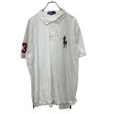【中古】【古着】 Polo Ralph Lauren 半袖 ポロシャツ XLサイズ ポロラルフローレン 胸ポケット ハーフボタン ホワイト 古着卸 アメリカ仕入 t2406-3605(4)