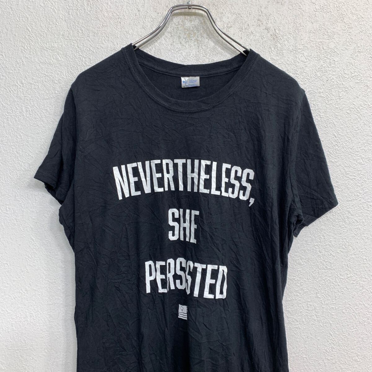 【中古】【古着】 PORT&COMPANY 半袖ロゴTシャツ Lサイズ ブラック プリント 古着卸 アメリカ仕入 t2406-3648