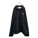 【中古】【古着】 WESTERN CONCEPTS ナイロン コーチジャケット XL ブラック 刺繍ロゴ ビッグサイズ スナップボタン アメカジ 古着卸 アメリカ仕入 a606-6215