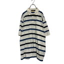 【中古】【古着】 NAUTICA 半袖 ボーダー ポロシャツ XL ホワイト ネイビー ノーティカ ビッグサイズ ワンポイントロゴ 古着卸 アメリカ仕入 a60...