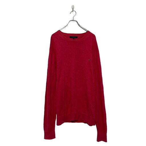【中古】【古着】 Tommy Hilfiger コットン ニット セーター トミーフィルフィガー XXL ピンク ビックサイズ 古着卸 アメリカ仕入 a606-6343 【中古】【古着】 Tommy Hilfiger コットン ニット セーター トミーフィルフィガー XXL ピンク ビックサイズ 古着卸 アメリカ仕入 a606-6343