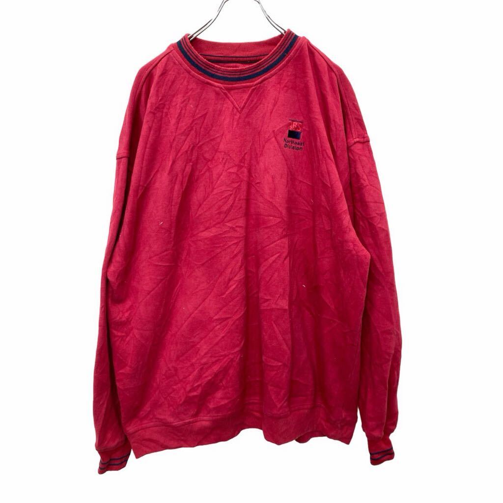 【中古】【古着】 GEAR ロゴ スウェット トレーナー XXLサイズ ビッグサイズ 刺繍 レッド 古着卸 アメリカ仕入 t2406-3772