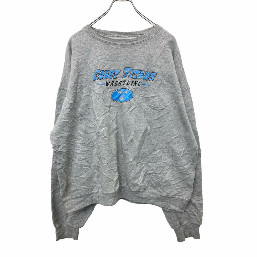 【中古】【古着】 Champion プリント スウェット トレーナー Lサイズ チャンピオン グレー 古着卸 アメリカ仕入 t2406-3773