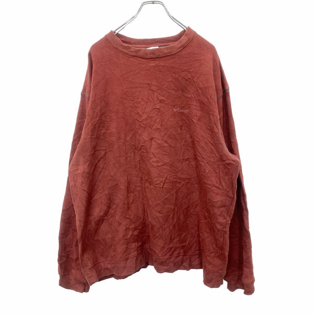 【中古】【古着】 Columbia ロゴ スウェット トレーナー XLサイズ コロンビア 刺繍 ブラウン 古着卸 アメリカ仕入 t2406-3789