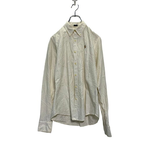 【中古】【古着】 RALPH LAUREN 長袖 無地シャツ S オフホワイト ラルフローレン ボタンダウン ワンポイントロゴ 古着卸 アメリカ仕入 a606-6438 【中古】【古着】 RALPH LAUREN 長袖 無地シャツ S オフホワイト ラルフローレン ボタンダウン ワンポイントロゴ 古着卸 アメリカ仕入 a606-6438