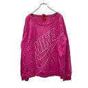 【中古】【古着】 NIKE ロゴ スウェット トレーナー Lサイズ ナイキ レディース ピンク 古着卸 アメリカ仕入 t2406-3871