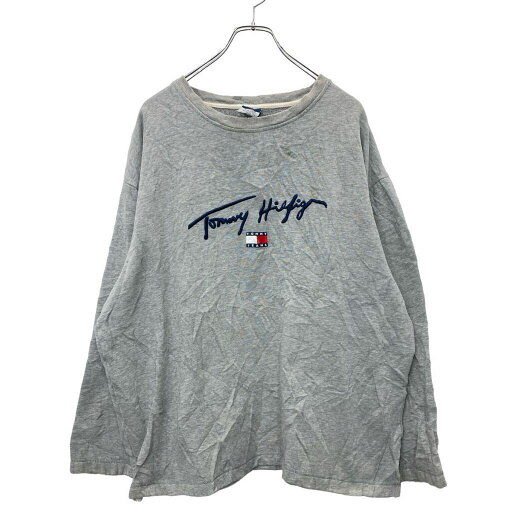【中古】【古着】 TOMMY JEANS ロゴ スウェット トレーナー Lサイズ トミージーンズ 刺繍 グレー 古着卸 アメリカ仕入 t2406-3883 【中古】【古着】 TOMMY JEANS ロゴ スウェット トレーナー Lサイズ トミージーンズ 刺繍 グレー 古着卸 アメリカ仕入 t2406-3883