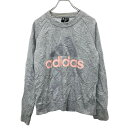 【中古】【古着】 adidas ロゴ スウェット トレーナー Sサイズ アディダス レディース グレー 古着卸 アメリカ仕入 t2406-3888