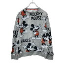【中古】【古着】 Disney キャラクター スウェット トレーナー Sサイズ ディズニー バックプリント レディース グレー 古着卸 アメリカ仕入 t2406-3892