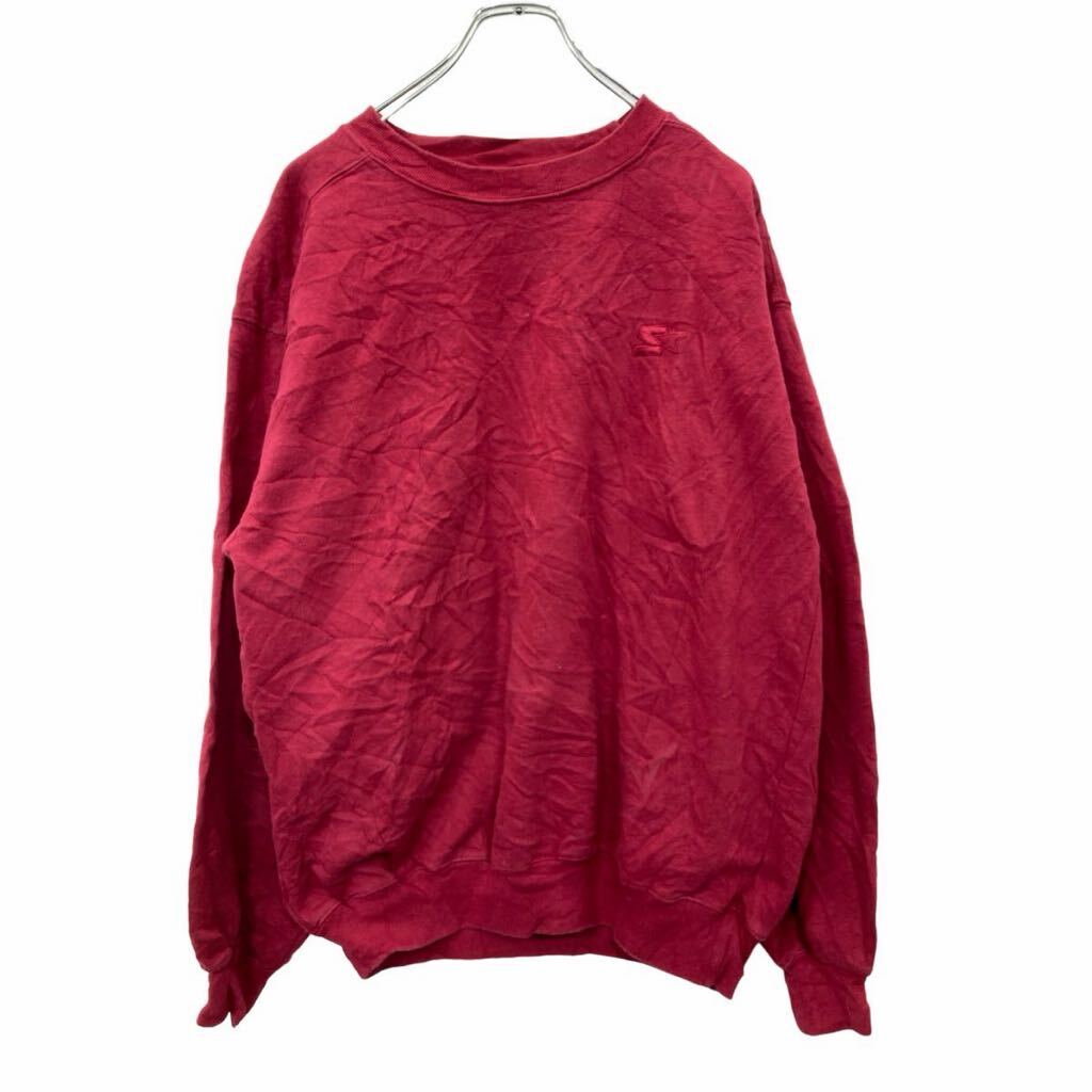 【中古】【古着】 STARTER ロゴ スウェット トレーナー Mサイズ スターター 刺繍 レッド 古着卸 アメリカ仕入 t2406-3930
