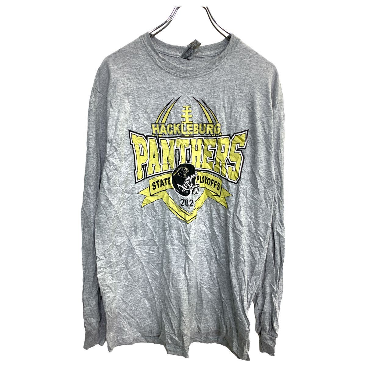 【中古】【古着】 GILDAN ロングTシャツ Mサイズ ギルダン グレー 古着卸 アメリカ仕入 t2406-3945