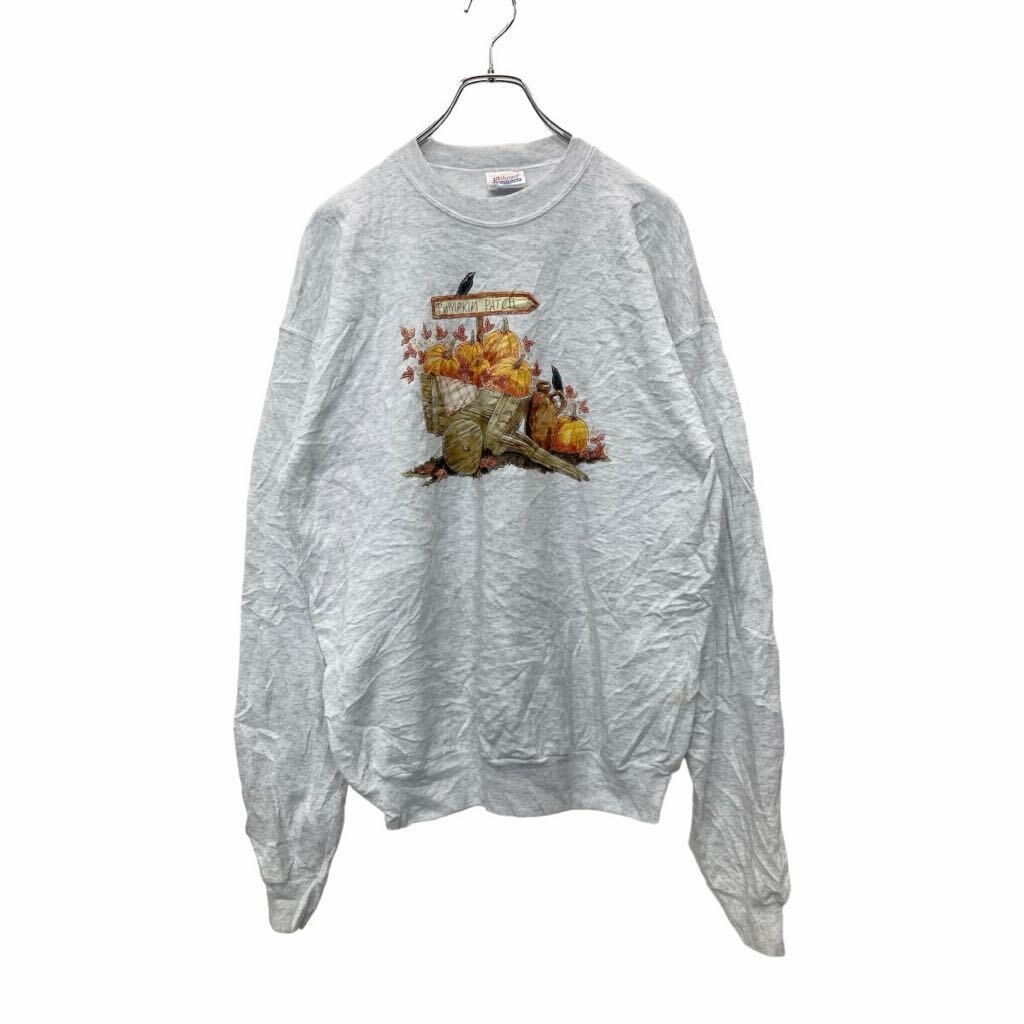 【中古】【古着】 Hanes プリント スウェット トレーナー Mサイズ ヘインズ オフホワイト 古着卸 アメリカ仕入 t2406-3959