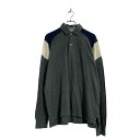 【中古】【古着】 TOMMY HILFIGER 長袖 ポロシャツ M グレー ネイビー ホワイト トミーヒルフィガー ラグラン 古着卸 アメリカ仕入 a606-...