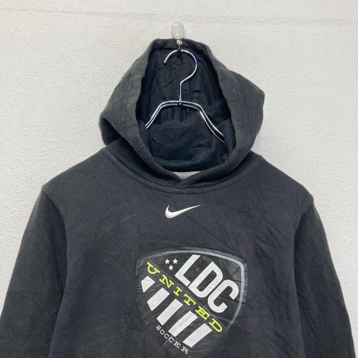 【中古】【古着】 NIKE ロゴ スウェット パーカー ナイキ L ブラック 裏起毛 古着...
