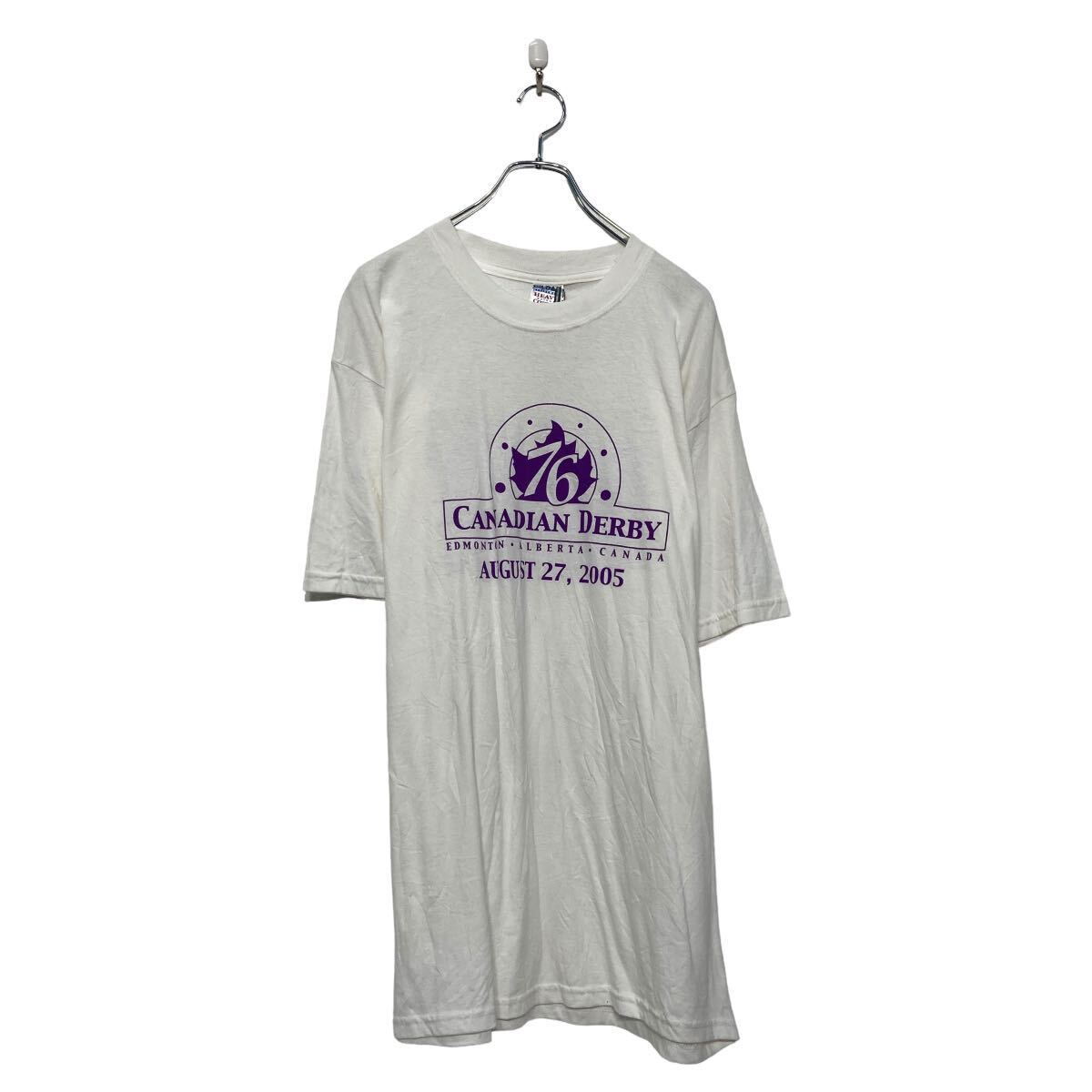 【中古】【古着】 GILDAN 半袖 プリント Tシャツ クルーネック ギルダン L ホワイト バックプリント 古着卸 アメリカ仕入 a606-6660