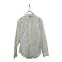 【中古】【古着】 Wrangler 長袖 無地シャツ M ホワイト レディース シンプル ボタンダウン ポケット 古着卸 アメリカ仕入 a606-6665