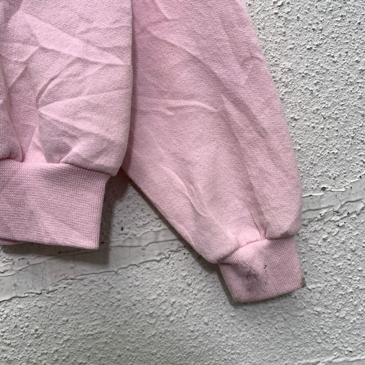 【中古】【古着】 JERZEES ロゴスウェット トレーナー M～ レディース ライトピンク ジャージーズ ラインストーン 裏起毛 古着卸 アメリカ仕入 a606-6682