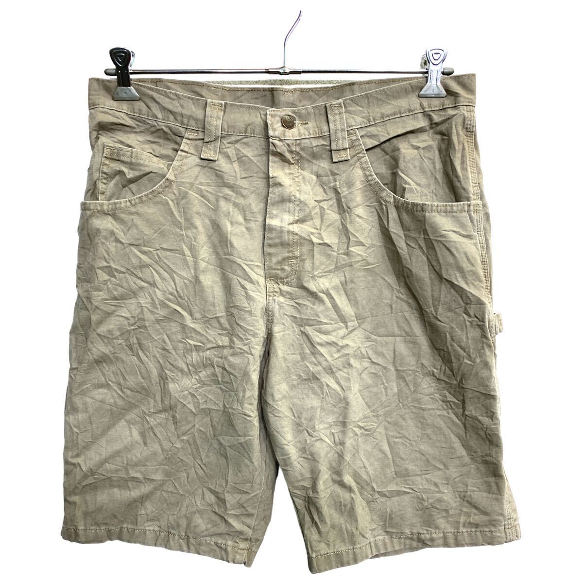 【中古】【古着】 Wrangler ワーク ショートパンツ W34 ラングラー ペインターパンツ ブラウンベージュ コットン メキシコ製 古着卸 アメリカ仕入 2406-698