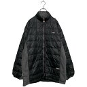 【中古】【古着】 FILA ジップアップ ダウンジャケット L ブラック グレー 切替 フィラ 古着卸 アメリカ仕入 a606-6719