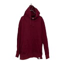 【中古】【古着】 adidas プリント スウェット パーカー アディダス L ボルドー バックプリント プルオーバー 裏起毛 古着卸 アメリカ仕入 a606-6722