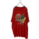 【中古】【古着】 半袖 プリントTシャツ 2XL〜 レッド クリスマス ビッグサイズ 古着卸 アメリカ仕入 a606-6905
