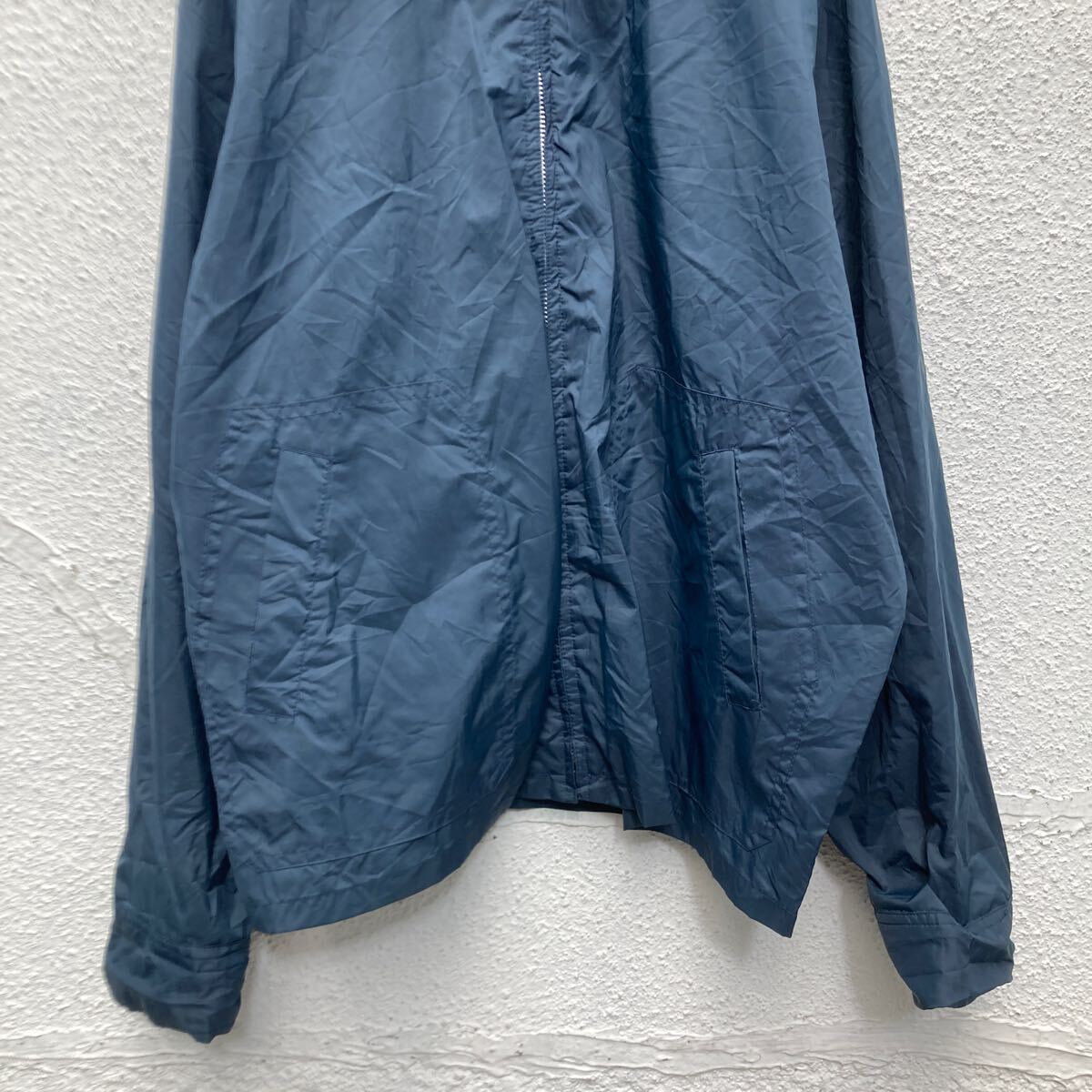 【中古】【古着】 Scrambler ジップアップ ナイロンジャケット XL ネイビー ビッグサイズ 薄手 古着卸 アメリカ仕入 a606-6940