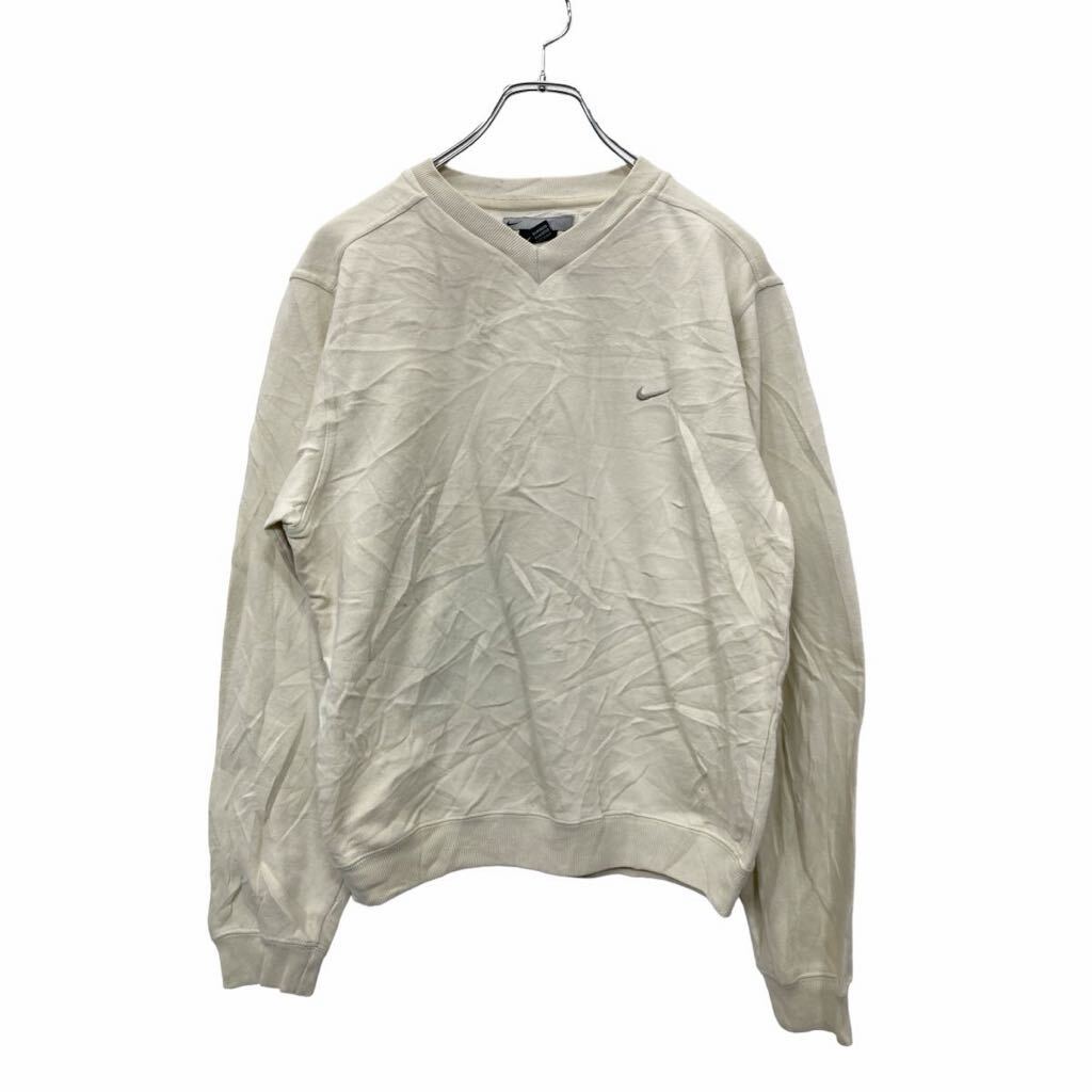 【中古】【古着】 NIKE ロゴ スウェット トレーナー XSサイズ ナイキ 刺繍 Vネック イエロー 古着卸 アメリカ仕入 t2406-4048