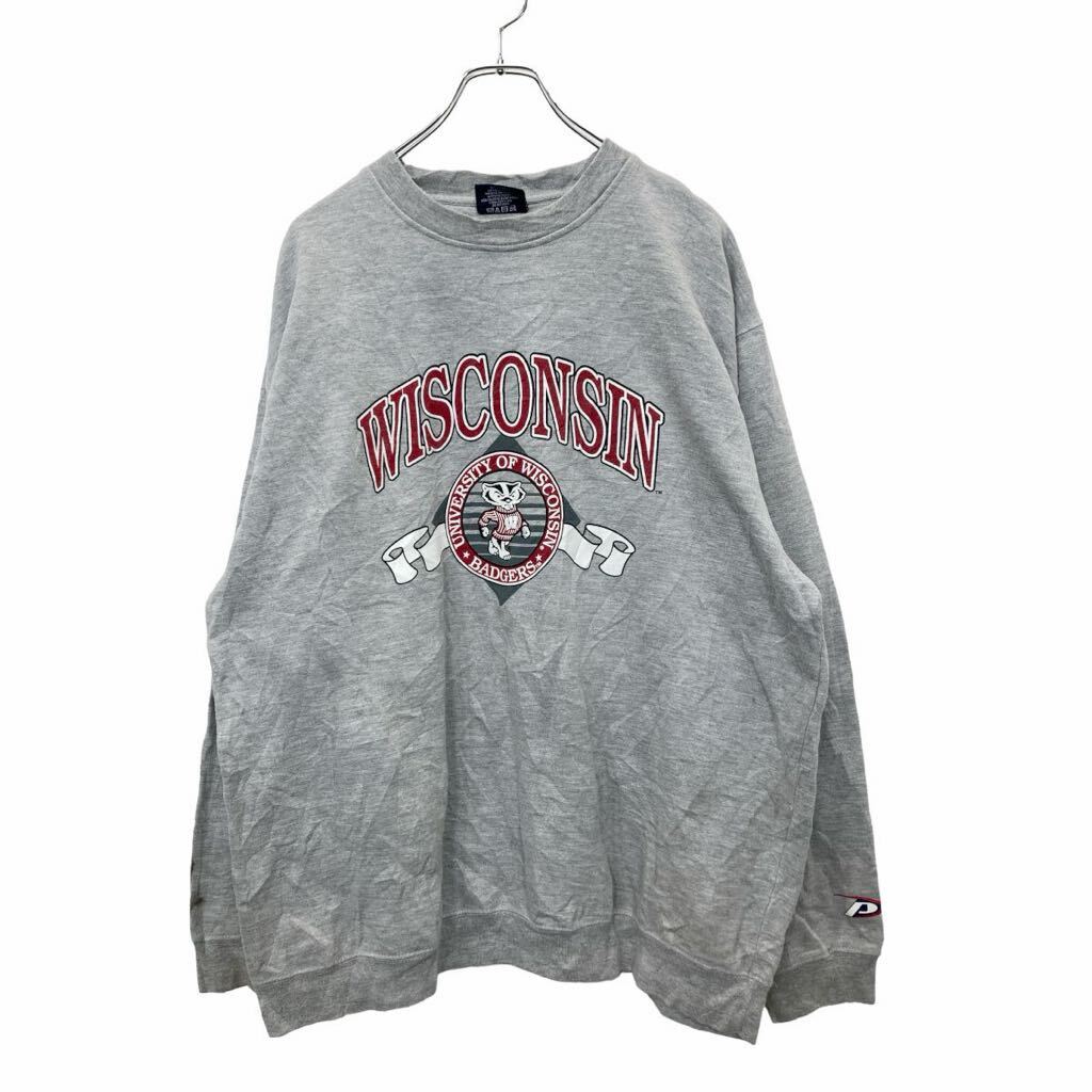 【中古】【古着】 PRO RLAYER プリント スウェット トレーナー XLサイズ プロプレイヤー グレー 古着卸 アメリカ仕入 t2406-4053