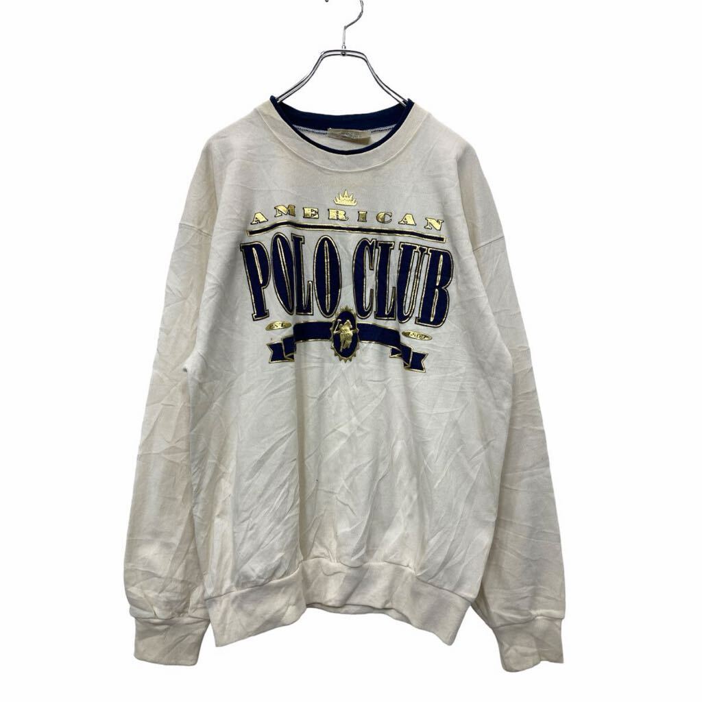 【中古】【古着】 SMILE プリント スウェット トレーナー XLサイズ オフホワイト USA製 古着卸 アメリカ仕入 t2406-4067