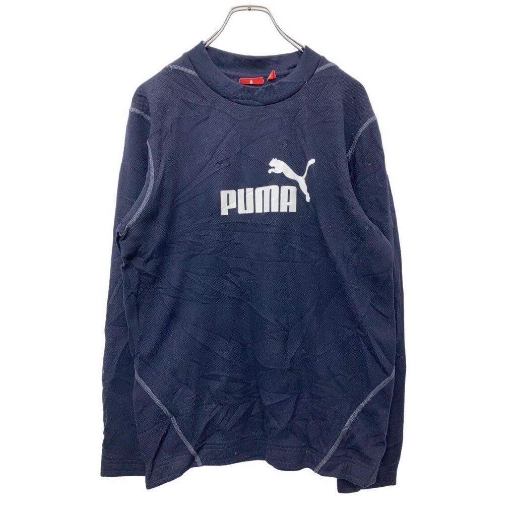【中古】【古着】 PUMA ロングTシャツ Sサイズ プーマ ネイビー 古着卸 アメリカ仕入 t2406-4084