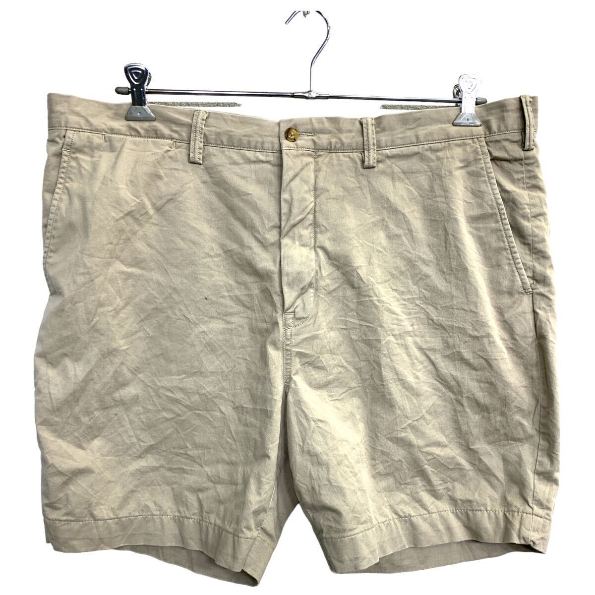 【中古】【古着】 POLO RALPH LAUREN チノショートパンツ W40 ポロラルフローレン ビッグサイズ ベージュ 古着卸 アメリカ仕入 2406-789