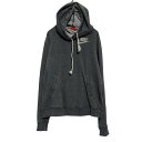 【中古】【古着】 NIKE ロゴスウェット パーカー M ダークグレー ナイキ プルオーバー 裏パイル 古着卸 アメリカ仕入 a606-6991