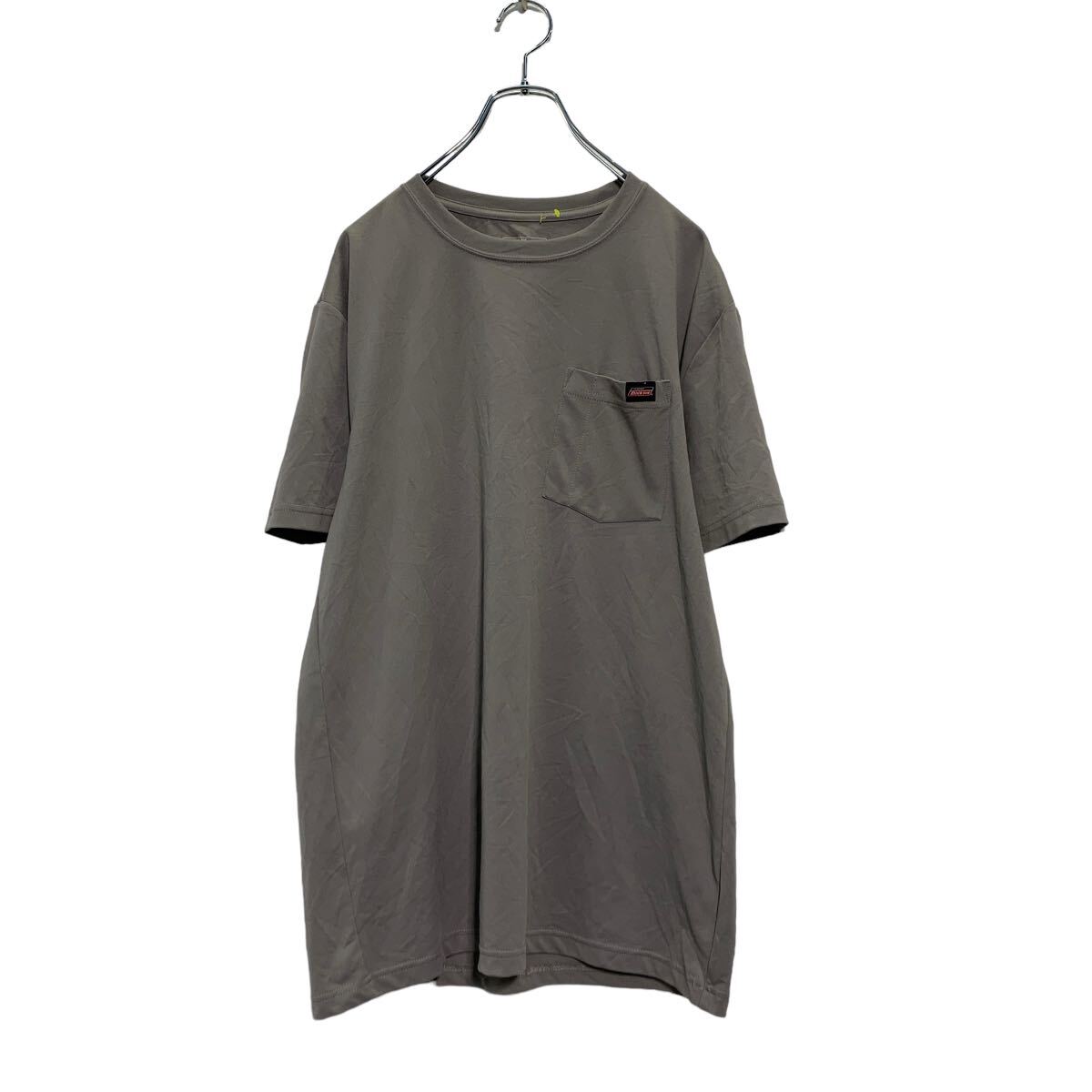 【中古】【古着】 Dickies 半袖 無地 ポケットTシャツ M グレー ディッキーズ クルーネック 古着卸 アメリカ仕入 a606-7099