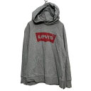 【中古】【古着】 Levi's ロゴスウェット パーカー XS グレー リーバイス 裏パイル プルオーバー 古着卸 アメリカ仕入 a606-7109