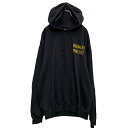 【中古】【古着】 GILDAN プリントスウェット パーカー M ブラック ギルダン バックプリント 裏起毛 プルオーバー 古着卸 アメリカ仕入 a606-7127