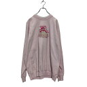【中古】【古着】 MC Sportswear ロゴスウェット トレーナー 2XL レディース ライトピンク 雪だるま レイヤードネック 裏起毛 古着卸 アメリカ仕入 a607-5033
