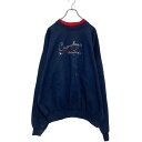【中古】【古着】 MC Sportswear ロゴスウェット トレーナー L レディース ネイビー メキシコ製 レイヤードネック 裏起毛 古着卸 アメリカ仕入 a607-5035