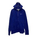 【中古】【古着】 NIKE プリント スウェット パーカー ナイキ M ブルー 裏起毛 プルオーバー 古着卸 アメリカ仕入 a607-5102