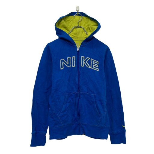 【中古】【古着】 NIKE プリント スウェット パーカー ナイキ L ブルー キッズ フルジップ 古着卸 アメリカ仕入 a607-5105 【中古】【古着】 NIKE プリント スウェット パーカー ナイキ L ブルー キッズ フルジップ 古着卸 アメリカ仕入 a607-5105