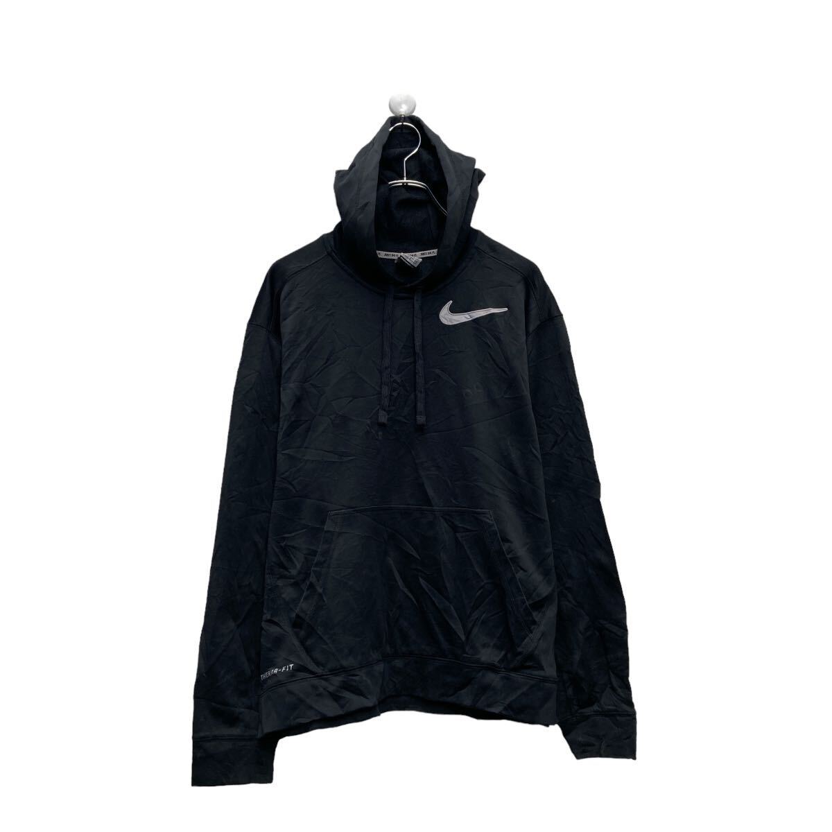 【中古】【古着】 NIKE プリント スウェット パーカー ナイキ L ブラック 古着卸 アメリカ仕入 a607-5120