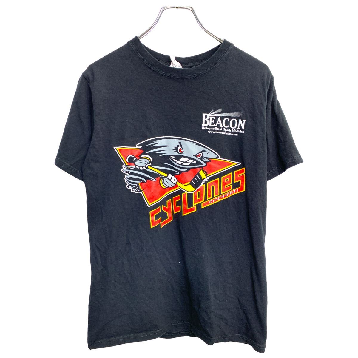 【中古】【古着】 anvil 半袖 プリントTシャツ Sサイズ アンビル ブラック 古着卸 アメリカ仕入 t2407-3019