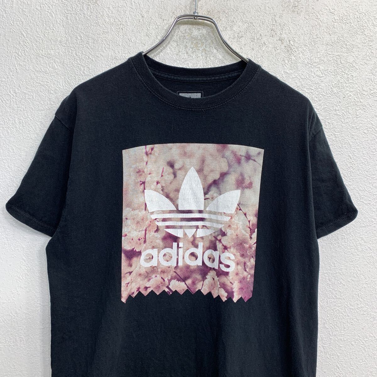 【中古】【古着】 adidas 半袖 プリントTシャツ Mサイズ アディダス ブラック コットン 古着卸 アメリカ仕入 t2407-3039