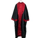 【中古】【古着】 チャイナガウン 2XL~ ブラック レッド 羽織り オリエンタル ドラゴン 刺繍 古着卸 アメリカ仕入 a607-5324