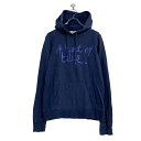 【中古】【古着】 H&M プリント スウェット パーカー ネイビー エイチアンドエム プルオーバー 古着卸 アメリカ仕入 a607-5383