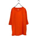 【中古】【古着】 FILA 半袖 ロゴTシャツ 2XL ネオンオレンジ フィラ クルーネック スポーツウェア 古着卸 アメリカ仕入 a607-5407