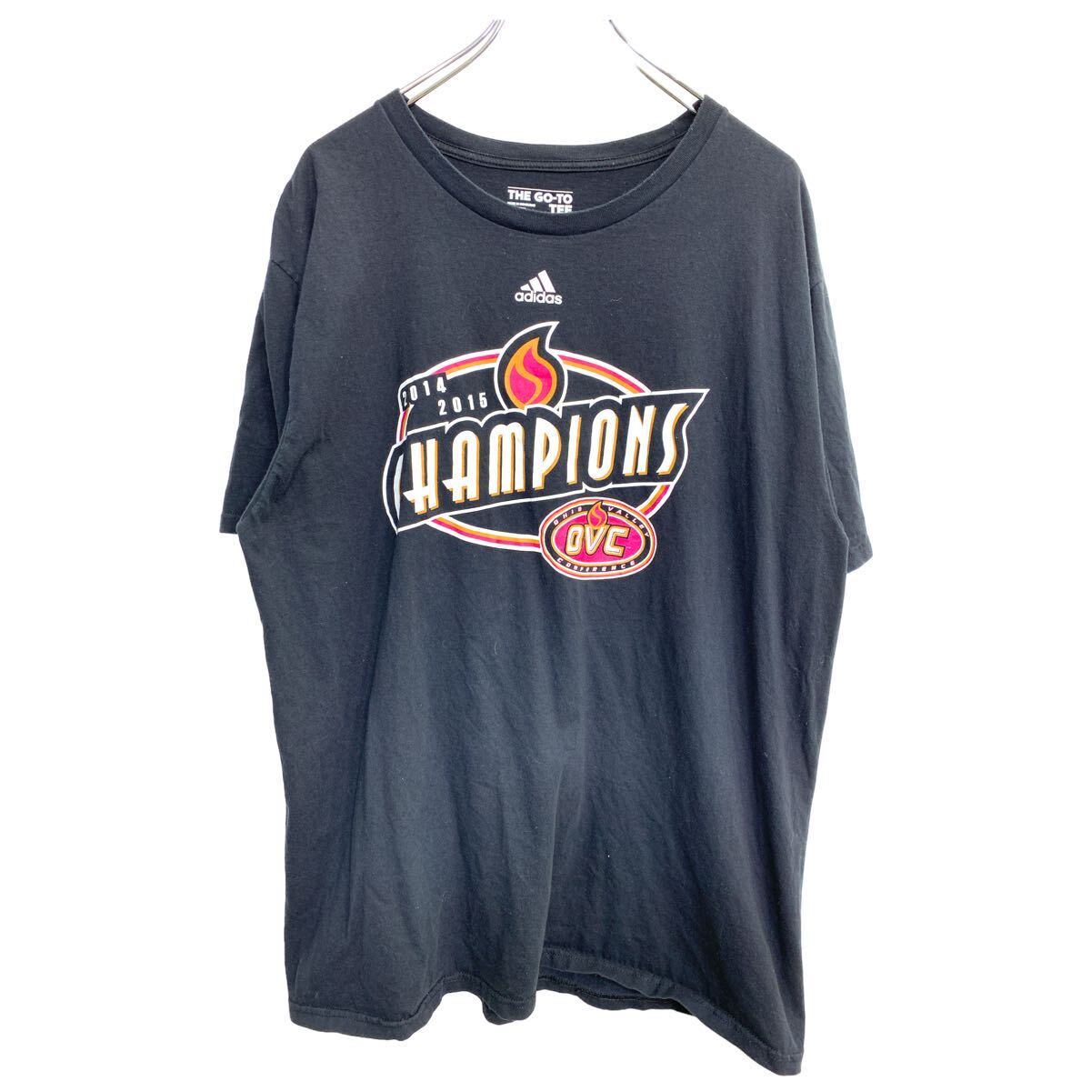 【中古】【古着】 adidas 半袖 プリント Tシャツ XLサイズ アディダス ブラック コットン 古着卸 アメリカ仕入 t2407-3128