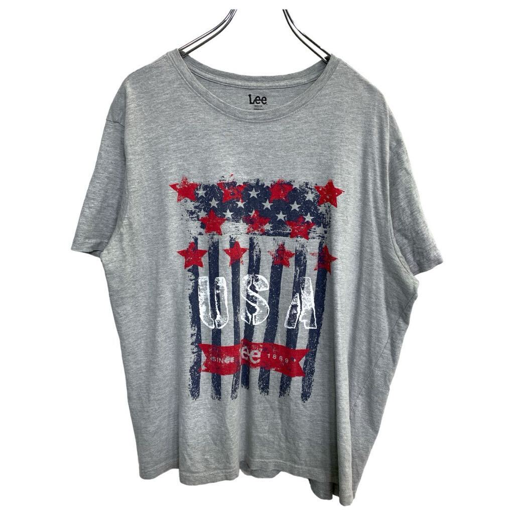  Lee 半袖 プリント Tシャツ Mサイズ リー グレー 古着卸 アメリカ仕入 t2407-3135