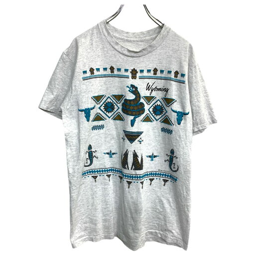 【中古】【古着】 半袖 プリント Tシャツ XLサイズくらい シングルステッチ グレー 古着卸 アメリカ仕入 t2407-3184 【中古】【古着】 半袖 プリント Tシャツ XLサイズくらい シングルステッチ グレー 古着卸 アメリカ仕入 t2407-3184