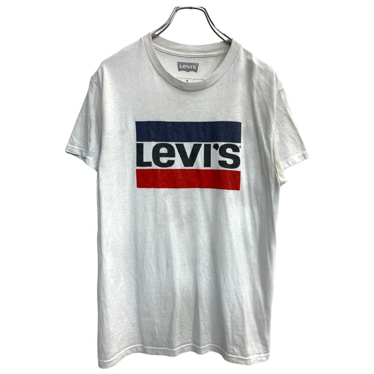 【中古】【古着】 Levi's 半袖 プリント Tシャツ Mサイズ リーバイス ホワイト コットン 古着卸 アメリカ仕入 t2407-3227