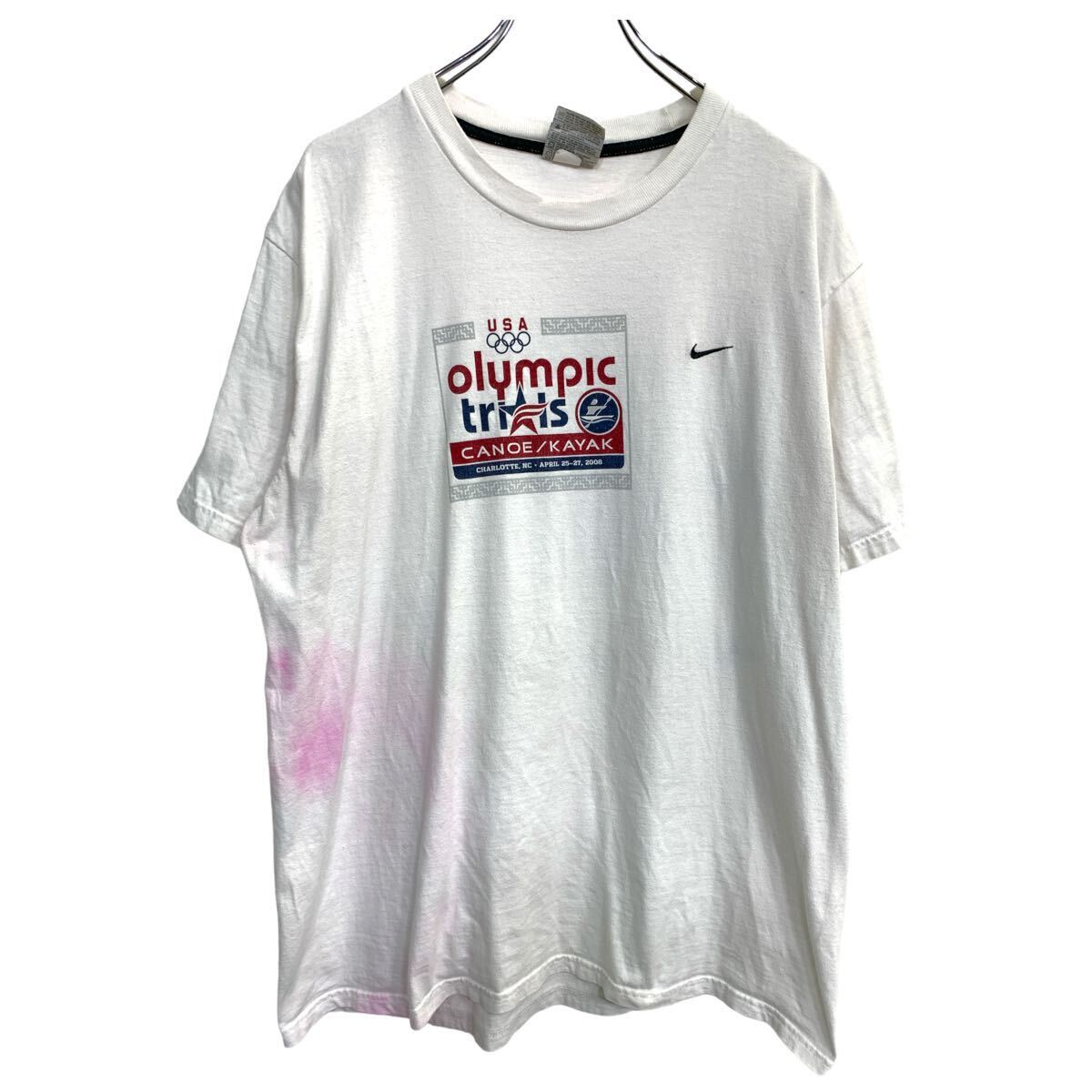 【中古】【古着】 NIKE 半袖 プリント Tシャツ Lサイズ ナイキ ホワイト コットン 古着卸 アメリカ仕入 t2407-3236